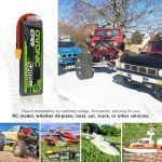OVONIC Lipo Battery 2S 5200mAh 7.4V 80C Battery with XT60 Plug Soft Case for 1/8 1/10 RC Vehicles Car Slash RC Buggy Truggy Airplane UAV Drone(2 Packs)