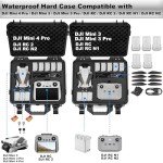Lekufee Waterproof Hard Case for DJI Mini 4 Pro,Mini 3 Pro / 3 Drone,DJI RC 2, RC N3 / N2 / N1 and other Accessories(Case Only)