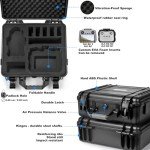 Lekufee Waterproof Hard Case for DJI Mini 4 Pro,Mini 3 Pro / 3 Drone,DJI RC 2, RC N3 / N2 / N1 and other Accessories(Case Only)