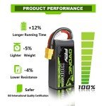 OVONIC 4s Lipo Battery 100C 1300mAh 14.8V Lipo Battery with XT60 Connector for RC FPV Racing Drone Quadcopter