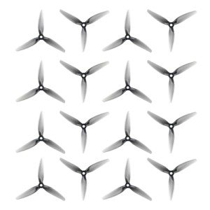 16pcs Fpv Drone Props Propeller: HQProp Ethix S5 Light Grey 5x4x3 Tri-Blade 5 Inch Props for 4S 6S FPV Freestyle Racing,8xCW 8xCCW