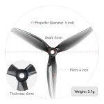 16pcs Fpv Drone Props Propeller: HQProp Ethix S5 Light Grey 5x4x3 Tri-Blade 5 Inch Props for 4S 6S FPV Freestyle Racing,8xCW 8xCCW