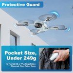 Drone with Camera, 2K HD FPV Drone with Brushless Motor, Altitude Hold, Gesture Selfie, 3D Flips, Waypoint Fly, One Key Take Off/Landing, Foldable Mini Drones for Adults and Beginners