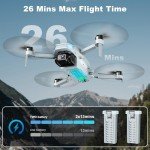 Drone with Camera, 2K HD FPV Drone with Brushless Motor, Altitude Hold, Gesture Selfie, 3D Flips, Waypoint Fly, One Key Take Off/Landing, Foldable Mini Drones for Adults and Beginners