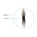 BETAFPV Gemfan 16pcs 2015 2-Blade Prop with 1.5mm Shaft Hole for 2S Brushless Tiny Whoop Drone - Blue&Grey