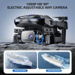 Drone with Camera 1080P HD FPV Foldable Mini Drone for Beginners Kids Adults, Drone with One Key Take Off/Landing, Gesture Selfie, Altitude Hold, 3D Flip, Easy to Fly, 2 Batteries, Toys for Boys Girls