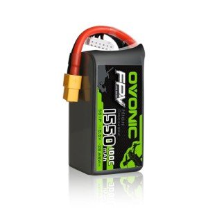 OVONIC 5s Lipo Battery 100C 1550mAh 18.5V Lipo Battery with XT60 Connector for RC FPV Racing Drone Quadcopter