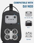 PEKREWS Neo Case, Portable Neo Backpack for DJI RC 2/N3/N2 Remote Controller, Waterproof Drone Bag for DJI Fly More Combo Accessories, Sturdy Travel RC 2 Carrying Case for Drone Accessories