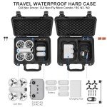 Lekufee Portable Waterproof Hard Case for DJI Neo Drone, Fly More Combo, RC N3/N2 Remote Controller and Accessories (Case Only)