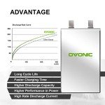 OVONIC 3S Lipo Battery 35C 500mAh 11.1V Lipo Battery with JST Connector for RC Airplane Helicopter Quadcopter FPV Racing Drone(2 Packs)