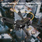 1080P HD Camera Drone with Remote Control, Foldable Drone for Adults and Beginners, Headless Mode, Altitude Hold, One Key Start/Landing, 360° Flips, Speed Adjustment, Real-Time Transmission
