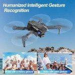 1080P HD Camera Drone with Remote Control, Foldable Drone for Adults and Beginners, Headless Mode, Altitude Hold, One Key Start/Landing, 360° Flips, Speed Adjustment, Real-Time Transmission