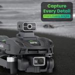 8K Camera Drones for Adults - V168 5G HD Brushless GPS Drone with Camera, 3 Batteries, Auto Return, Follow Me Mode, Obstacle Avoidance - Drones for Adults 14+ 1640ft Range FPV