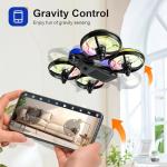 Swifsen Drones for Kids with Camera,Rc Drone Indoor Small Helicopter,Birthday Gifts for Boys and Girls Beginners Friendly,Mini Quadcopter Toy With 2 Batteries,Propeller Full Protect,Altitude Hold