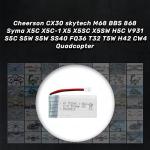 2 Pcs 3.7V 500mAh 25C 752040 Rechargeable Lipo Battery with USB Charger for Syma X5C cheerson CX30 skytech M68 BBS 868 Quadcopter RC Drone Spare Parts