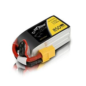 TATTU 850mAh 11.1V 75C 3S LiPo Battery Pack with XT60 Plug for Multirotor FPV 150 180 Size Quadcopter