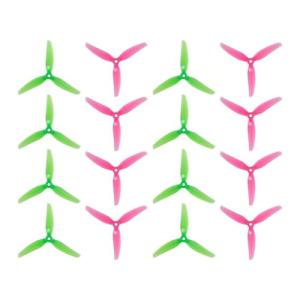 16pcs Fpv Drone Props Propeller: HQProp Ethix S3 Watermelon 5x3.1x3 Tri-Blade 5 Inch Props for 4S 6S FPV Freestyle Racing,8xCW 8xCCW