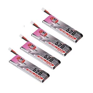 GNB 4pcs 520mAh 1S LiPo Battery 80C HV 3.8v LiHV Battery JST-PH2.0 Connector Upgraded for Inductrix FPV Racing Drone Like EMAX Tinyhawk 2 etc