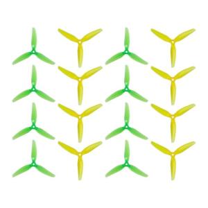 16pcs Fpv Drone Props Propeller: HQProp Ethix S4 Prop Lemon Lime 5x3.7x3 Tri-Blade 5 Inch Props for 4S 6S FPV Freestyle Racing,8xCW 8xCCW