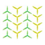 16pcs Fpv Drone Props Propeller: HQProp Ethix S4 Prop Lemon Lime 5x3.7x3 Tri-Blade 5 Inch Props for 4S 6S FPV Freestyle Racing,8xCW 8xCCW