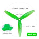 16pcs Fpv Drone Props Propeller: HQProp Ethix S4 Prop Lemon Lime 5x3.7x3 Tri-Blade 5 Inch Props for 4S 6S FPV Freestyle Racing,8xCW 8xCCW