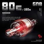 GNB 4pcs 520mAh 1S LiPo Battery 80C HV 3.8v LiHV Battery JST-PH2.0 Connector Upgraded for Inductrix FPV Racing Drone Like EMAX Tinyhawk 2 etc