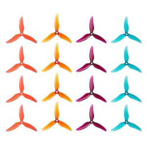 16pcs Fpv Drone Props Propeller: Gemfan Hurricane 51499 Tri-Blade 5 Inch Props for 4S 6S FPV Freestyle Racing, 8xCW 8xCCW