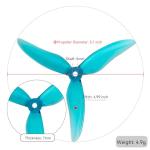 16pcs Fpv Drone Props Propeller: Gemfan Hurricane 51499 Tri-Blade 5 Inch Props for 4S 6S FPV Freestyle Racing, 8xCW 8xCCW