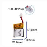 Cecicebb 2 Pack 3.7V 100mAh Lipo Battery for WLtoys V272,Cheerson CX-10 Mini Quadcopter Estes Proto X, Syncro X Drone