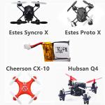 Cecicebb 2 Pack 3.7V 100mAh Lipo Battery for WLtoys V272,Cheerson CX-10 Mini Quadcopter Estes Proto X, Syncro X Drone
