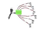 Fytoo Accessories 6PCS 3.7V 220mah Lithium Battery & 6 in 1 Balance Charger for E010 E010C E011 E011C E013 GoolRC T36 NINHUI NH010 F36 H36 HS210 SANROCK GD65A ATOYX AT-66 Four-axis RC Drone Battery