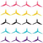 HOPLEX 20PCS Drone Props Propeller Gemfan Hurricane 51477 Smooth FPV Racing Props 5.1inch 3-Paddle Propeller CW CCW Props with 5mm Mounting Hole for 2206-2407 Motor for FPV Racing Drone
