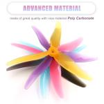 HOPLEX 20PCS Drone Props Propeller Gemfan Hurricane 51477 Smooth FPV Racing Props 5.1inch 3-Paddle Propeller CW CCW Props with 5mm Mounting Hole for 2206-2407 Motor for FPV Racing Drone