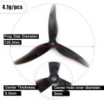HOPLEX 20PCS Drone Props Propeller Gemfan Hurricane 51477 Smooth FPV Racing Props 5.1inch 3-Paddle Propeller CW CCW Props with 5mm Mounting Hole for 2206-2407 Motor for FPV Racing Drone