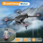 X-shop 4K GPS Drone with Camera for Adults, Brushless Motor, 4.5" HD Screen Remote with 2 Batteries 60 Min Flight, with SD Card, Foldable Quadcopter Under 249g, Auto Return, Follow Me, 3 Speed Mode