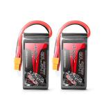 GOLDBAT 4S 1500mAh 100C 14.8V LiPo Battery Pack with XT60 Plug for Heli Airplane Drone FPV Racing (2 Packs)