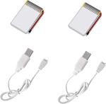2PCS 3.7V Rechargeable Batteries and USB Chargers for HASAKEE Q9S Drone