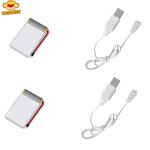 2PCS 3.7V Rechargeable Batteries and USB Chargers for HASAKEE Q9S Drone