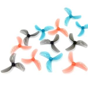 12Pairs Gemfan 45mm 3-Blade Propeller Props with 1.5mm Shaft Hole for RC FPV Whoop Drone Freestyle Quadcopter (12CW+12CCW)