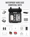 INCHOICASES Waterproof Hard Case for DJI Mini 4K Standard Combo/Fly More Combo, Portable Travel Carrying Storage Bag for DJI Mini 4K/ 2 SE Accessories