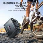 GAGITERVR SK1 Waterproof Hard Case for DJI Mini 4K/Mini 2 SE/2 Drone Fly More Combo, Carrying Case with Shoulder Strap & Custom Foam for Travel and Storage Full Protection, Black