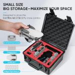 GAGITERVR SK1 Waterproof Hard Case for DJI Mini 4K/Mini 2 SE/2 Drone Fly More Combo, Carrying Case with Shoulder Strap & Custom Foam for Travel and Storage Full Protection, Black