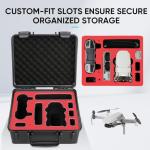 GAGITERVR SK1 Waterproof Hard Case for DJI Mini 4K/Mini 2 SE/2 Drone Fly More Combo, Carrying Case with Shoulder Strap & Custom Foam for Travel and Storage Full Protection, Black