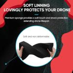 GAGITERVR SK1 Waterproof Hard Case for DJI Mini 4K/Mini 2 SE/2 Drone Fly More Combo, Carrying Case with Shoulder Strap & Custom Foam for Travel and Storage Full Protection, Black