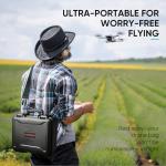 GAGITERVR SK1 Waterproof Hard Case for DJI Mini 4K/Mini 2 SE/2 Drone Fly More Combo, Carrying Case with Shoulder Strap & Custom Foam for Travel and Storage Full Protection, Black