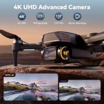 LAKSAKI GPS Drone with Camera for Adults 4K, Auto Return Home, Brushless Motor, Follow Me, 5G FPV Transmission, Smart RC Quadcopter Drones for Beginners Kids, Long Flight and Distance, Under 250G