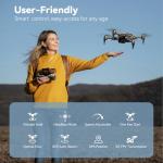 LAKSAKI GPS Drone with Camera for Adults 4K, Auto Return Home, Brushless Motor, Follow Me, 5G FPV Transmission, Smart RC Quadcopter Drones for Beginners Kids, Long Flight and Distance, Under 250G