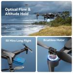 LAKSAKI GPS Drone with Camera for Adults 4K, Auto Return Home, Brushless Motor, Follow Me, 5G FPV Transmission, Smart RC Quadcopter Drones for Beginners Kids, Long Flight and Distance, Under 250G