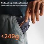 HOFMOC Drones with Camera 4K for Adults Kids, Brushless Motor Mini Drone, Foldable FPV RC Drone with Propeller Guards, One Key Take Off/Land, Gravity/Voice Control, Anti-Lost Alarm, Gift for Men, Boys