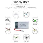 Tosiicop 3.7V 400Mah Lipo Battery - 5Pcs Drone Batteries with 5in1 USB Charger for Syma Q11 H99W H31 H6C H98 TR-C385 TR-P51 TR-F22 Quadcopter Parts Aircraft Drones Lithium Battery Rechargeable AT-96